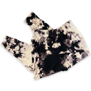 3/$30 Boho Black Bleach Tie Dye Harem High Waist Pants